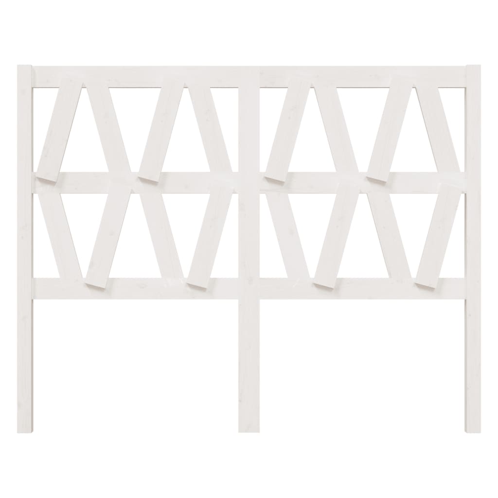 vidaXL Κεφαλάρι Κρεβατιού Λευκό 146 x 4 x 100 εκ. Μασίφ Ξύλο Πεύκου