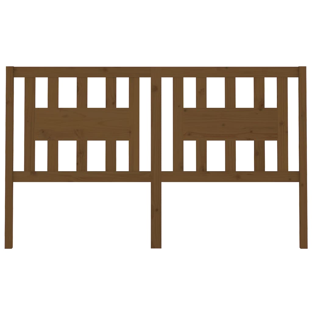 vidaXL Κεφαλάρι Κρεβατιού Μελί 141 x 4 x 100 εκ. από Μασίφ Ξύλο Πεύκου