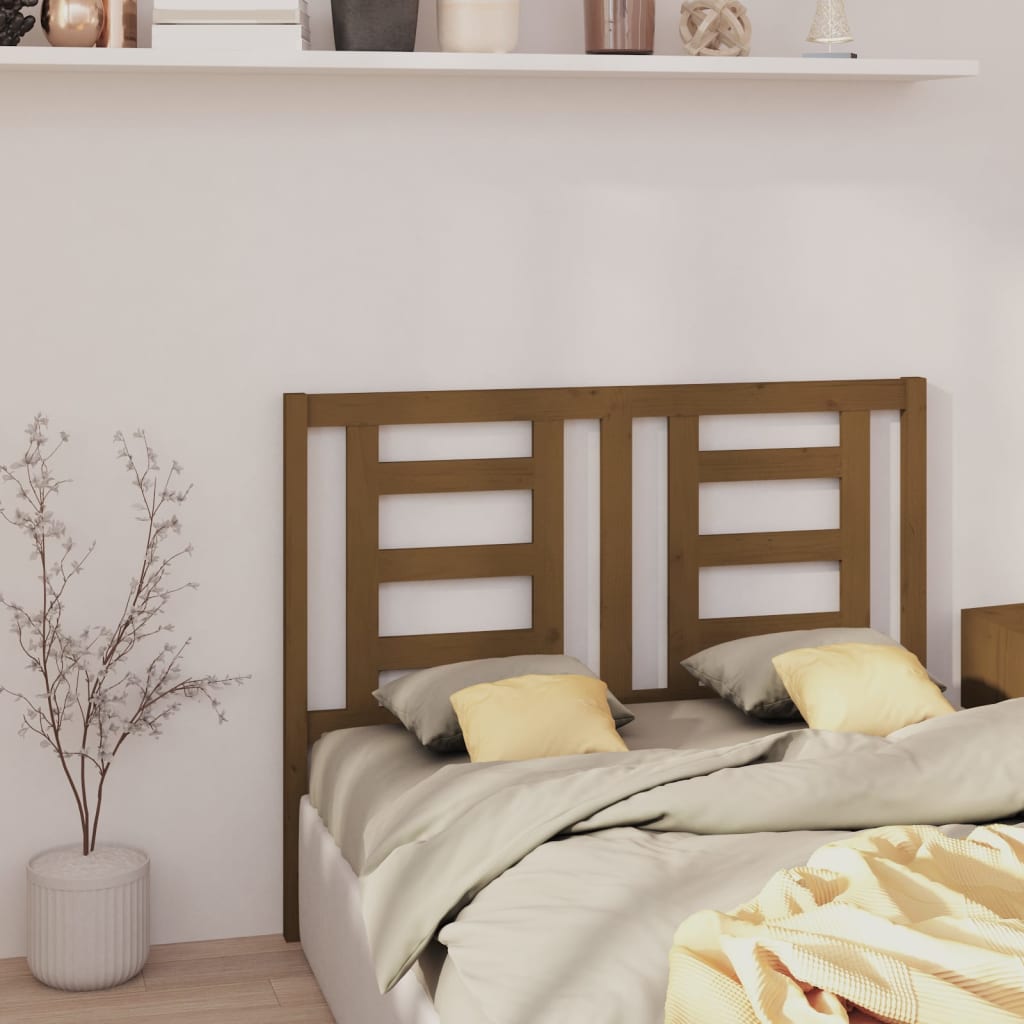 vidaXL Κεφαλάρι Κρεβατιού Μελί 141 x 4 x 100 εκ. από Μασίφ Ξύλο Πεύκου