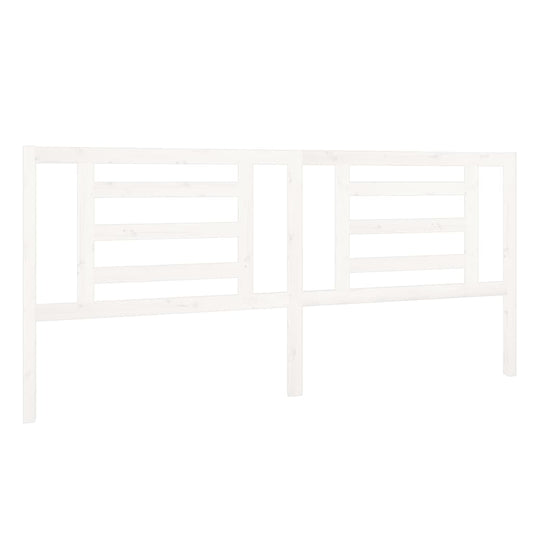 vidaXL Κεφαλάρι Κρεβατιού Λευκό 206 x 4 x 100 εκ. Μασίφ Ξύλο Πεύκου