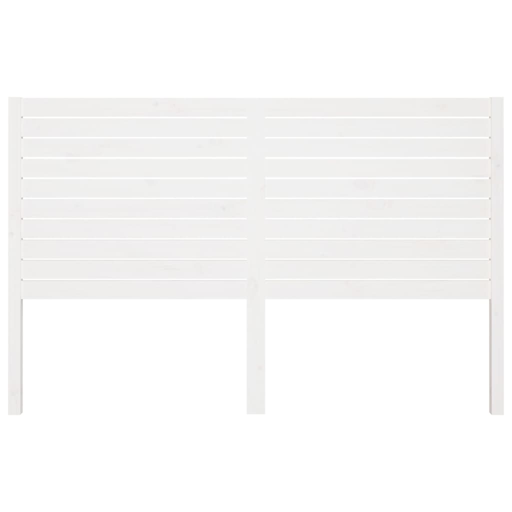 vidaXL Κεφαλάρι Κρεβατιού Λευκό 146 x 4 x 100 εκ. Μασίφ Ξύλο Πεύκου