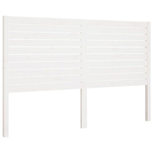 vidaXL Κεφαλάρι Κρεβατιού Λευκό 186 x 4 x 100 εκ. Μασίφ Ξύλο Πεύκου
