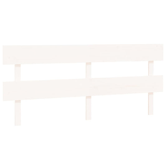 vidaXL Κεφαλάρι Κρεβατιού Λευκό 204 x 3 x 81 εκ. Μασίφ Ξύλο Πεύκου