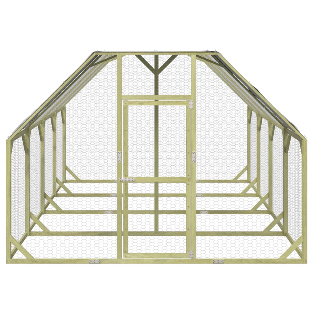 vidaXL Κοτέτσι 268x400x190 εκ. από Μασίφ Εμποτισμένο Ξύλο Πεύκου