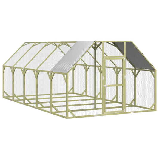 vidaXL Κοτέτσι 268x500x190 εκ. από Μασίφ Εμποτισμένο Ξύλο Πεύκου