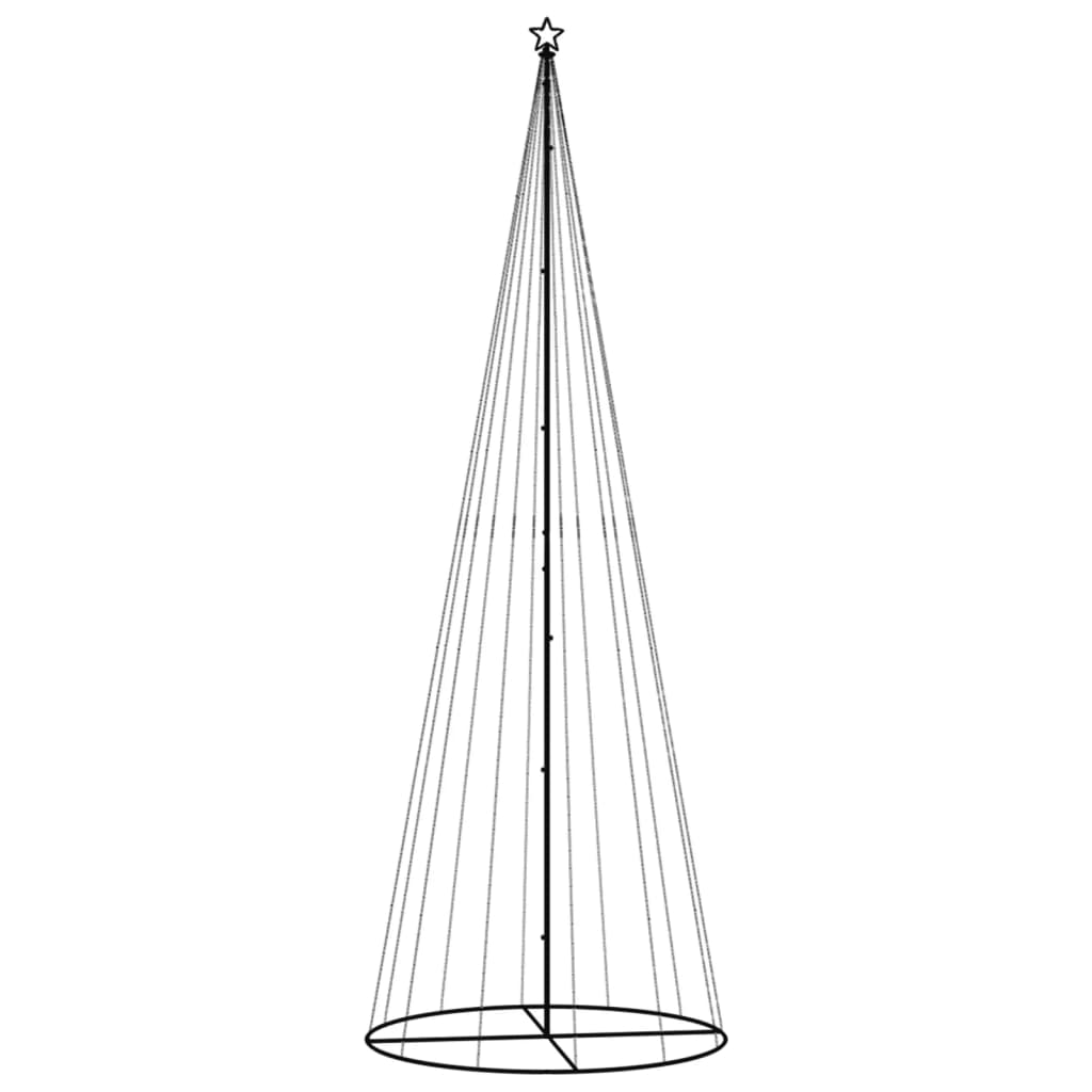 vidaXL Χριστουγεννιάτικο Δέντρο Κώνος 732 LED Πολύχρωμο 160x500 εκ.