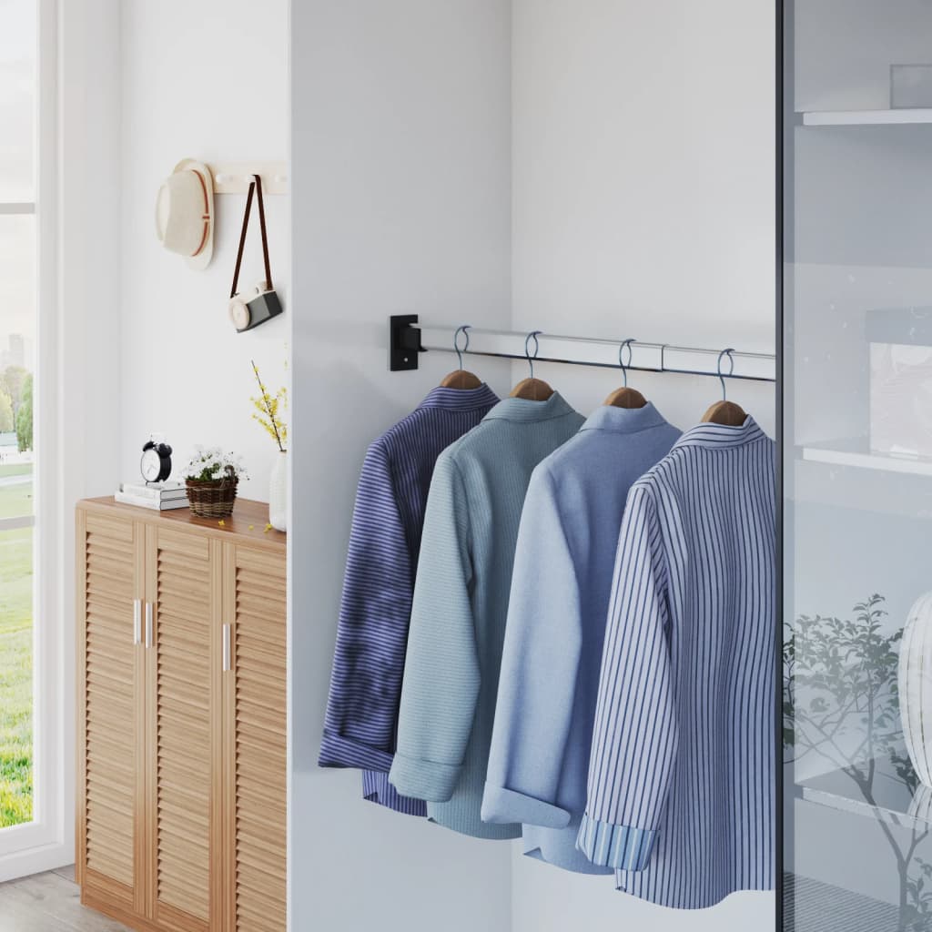 vidaXL Τηλεσκοπικές Ράγες Ντουλάπας 2 τεμ. Ασημί 58-100 εκ.