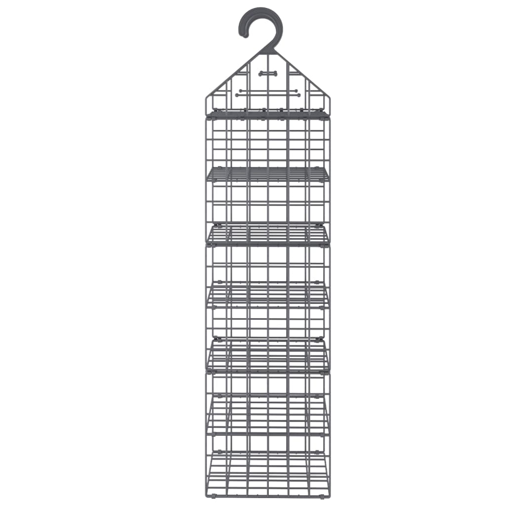 vidaXL Κρεμαστές Θήκες Ρούχων Ντουλάπας με 7 Ράφια