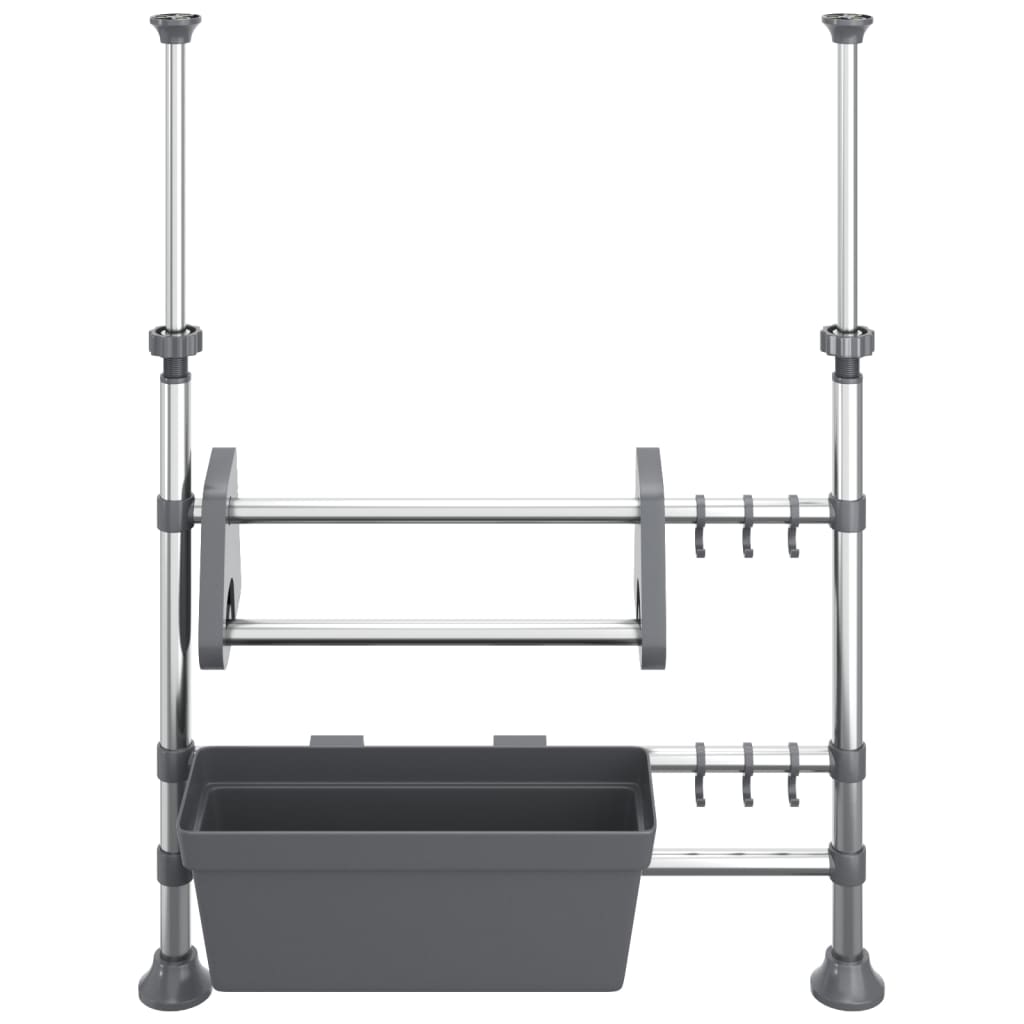 vidaXL Οργανωτής Κουζίνας Ρυθμιζόμενος Αλουμινίου