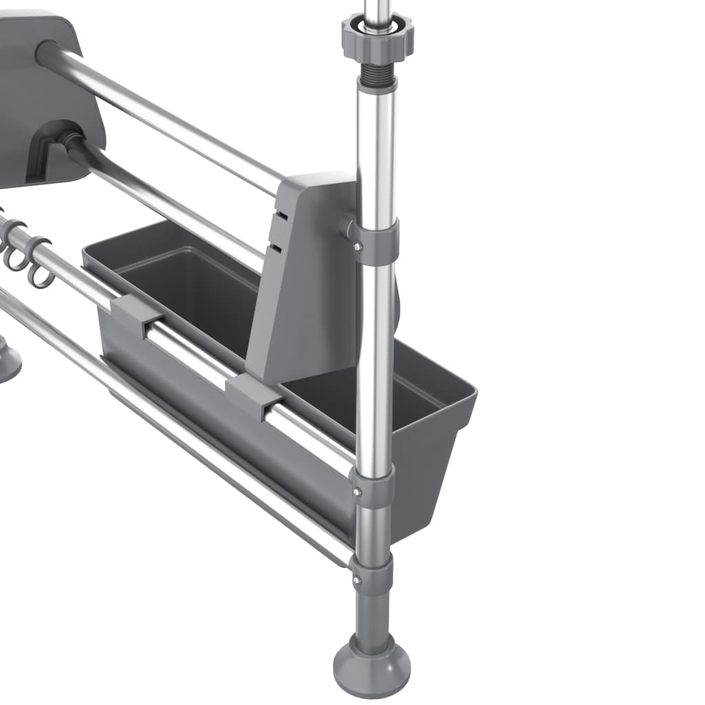 vidaXL Οργανωτής Κουζίνας Ρυθμιζόμενος Αλουμινίου