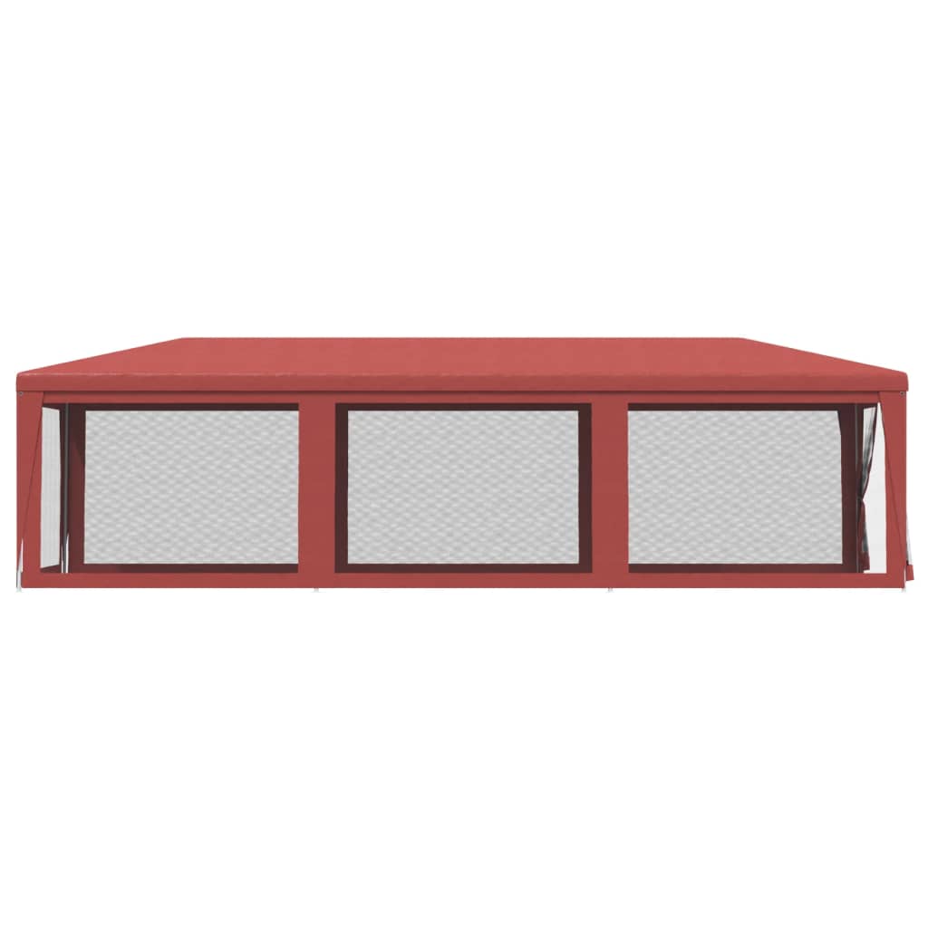 vidaXL Τέντα Εκδηλώσεων με 8 Τοιχώματα με Δίχτυ Κόκκινη 3x9 μ. HDPE