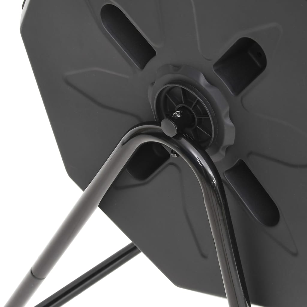vidaXL Κάδος Κομποστοποίησης Κήπου Μαύρος 73 x 64 x 95 εκ. 160 Λίτρων