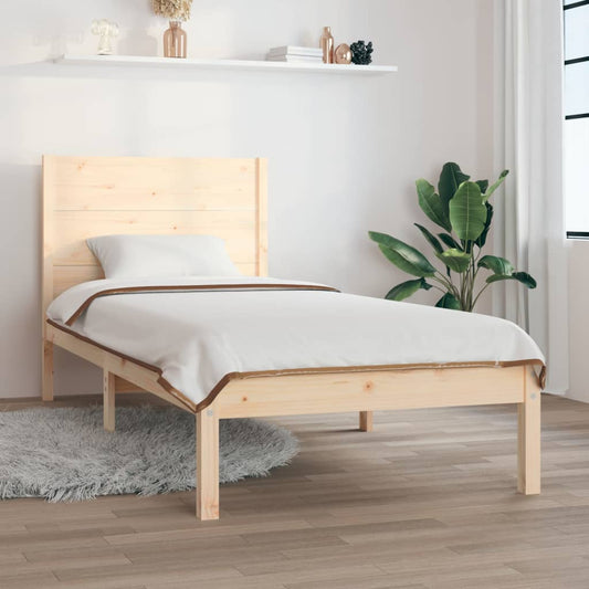 vidaXL Πλαίσιο Κρεβατιού 90 x 190 εκ. από Μασίφ Ξύλο Single