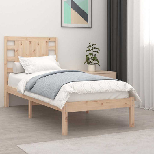 vidaXL Πλαίσιο Κρεβατιού 90 x 190 εκ. από Μασίφ Ξύλο Single