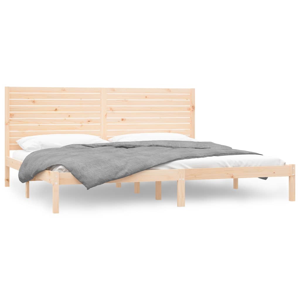 vidaXL Πλαίσιο Κρεβατιού 180 x 200 εκ. Μασίφ Ξύλο Super King Size