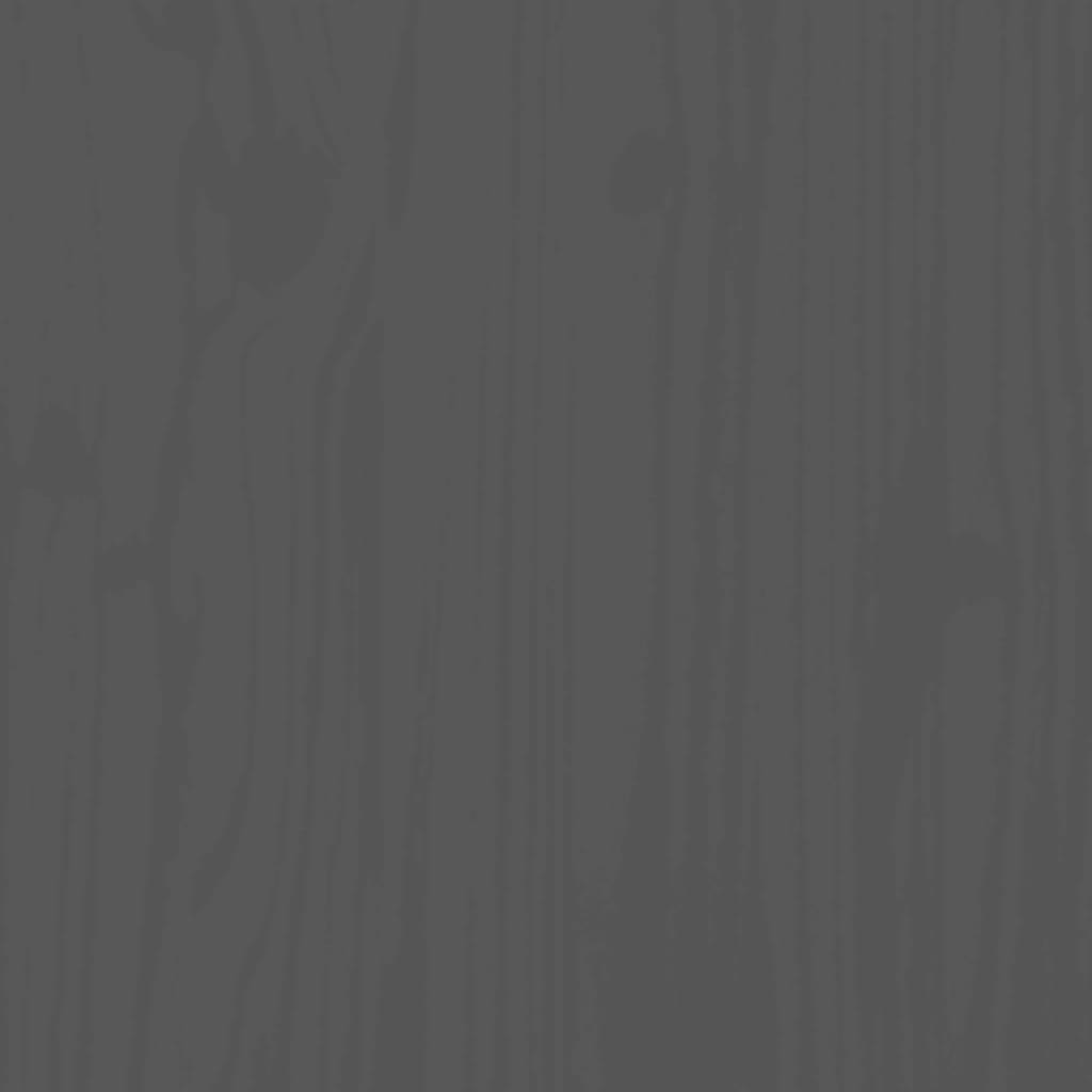 vidaXL Πλαίσιο Κρεβατιού Γκρι 200 x 200 εκ. από Μασίφ Ξύλο