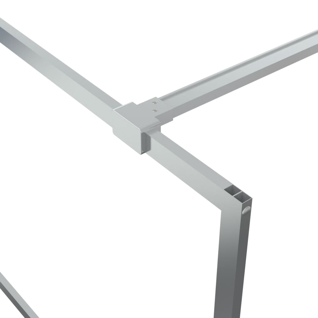 vidaXL Διαχωριστικό Ντουζιέρας Ασημί 80x195 εκ. από Διάφανο Γυαλί ESG