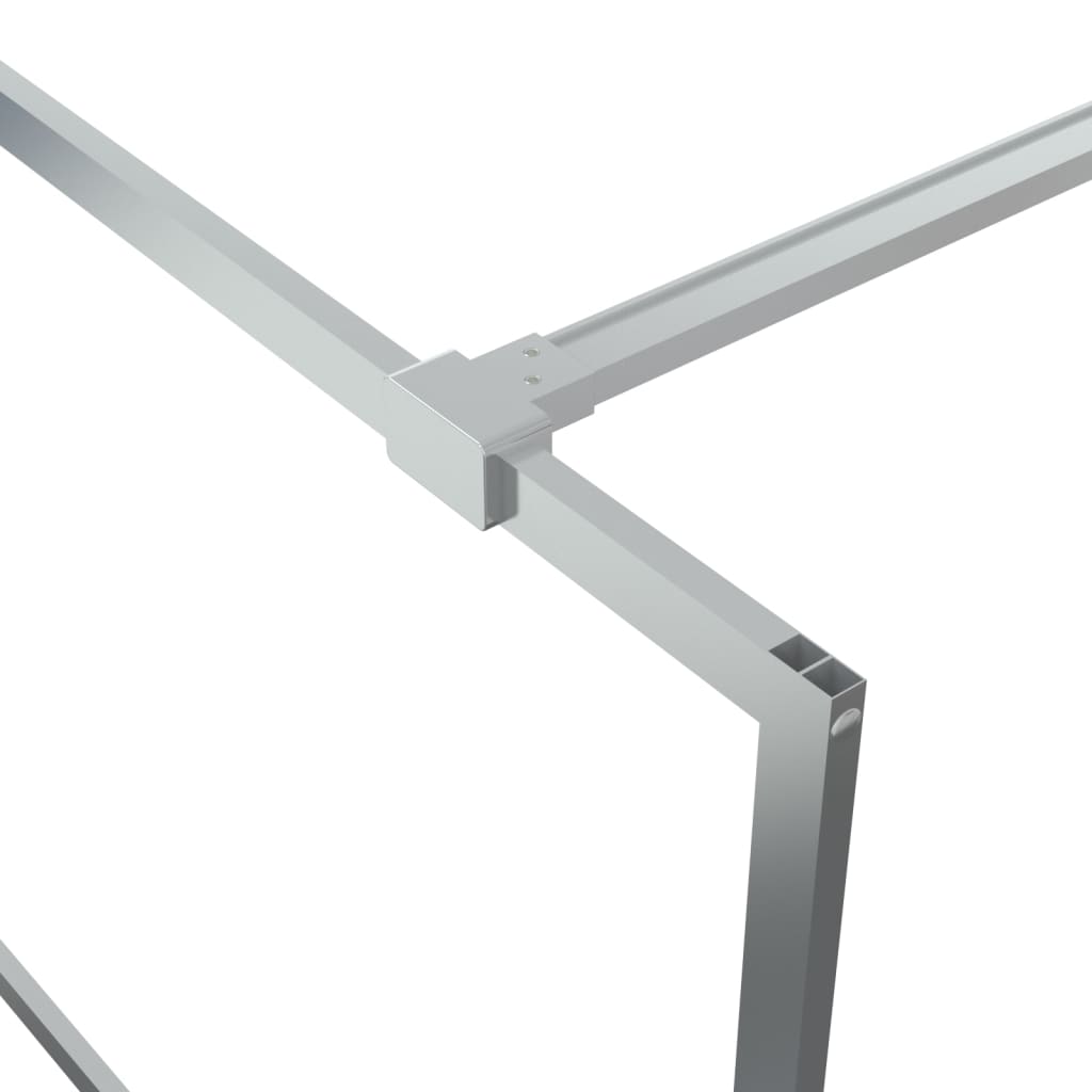 vidaXL Διαχωριστικό Ντουζιέρας Ασημί 115x195 εκ. από Διαυγές Γυαλί ESG