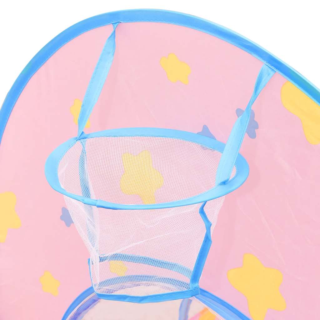 vidaXL Παιδική Σκηνή Ροζ 301x120x128 εκ. με 250 Μπάλες