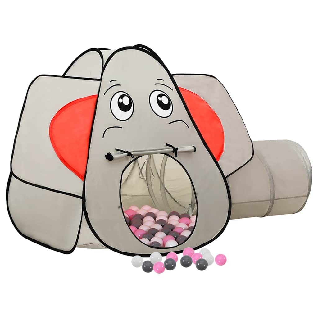 vidaXL Παιδική Σκηνή Ελέφαντας Γκρι 174 x 86 x 101 εκ. με 250 Μπάλες