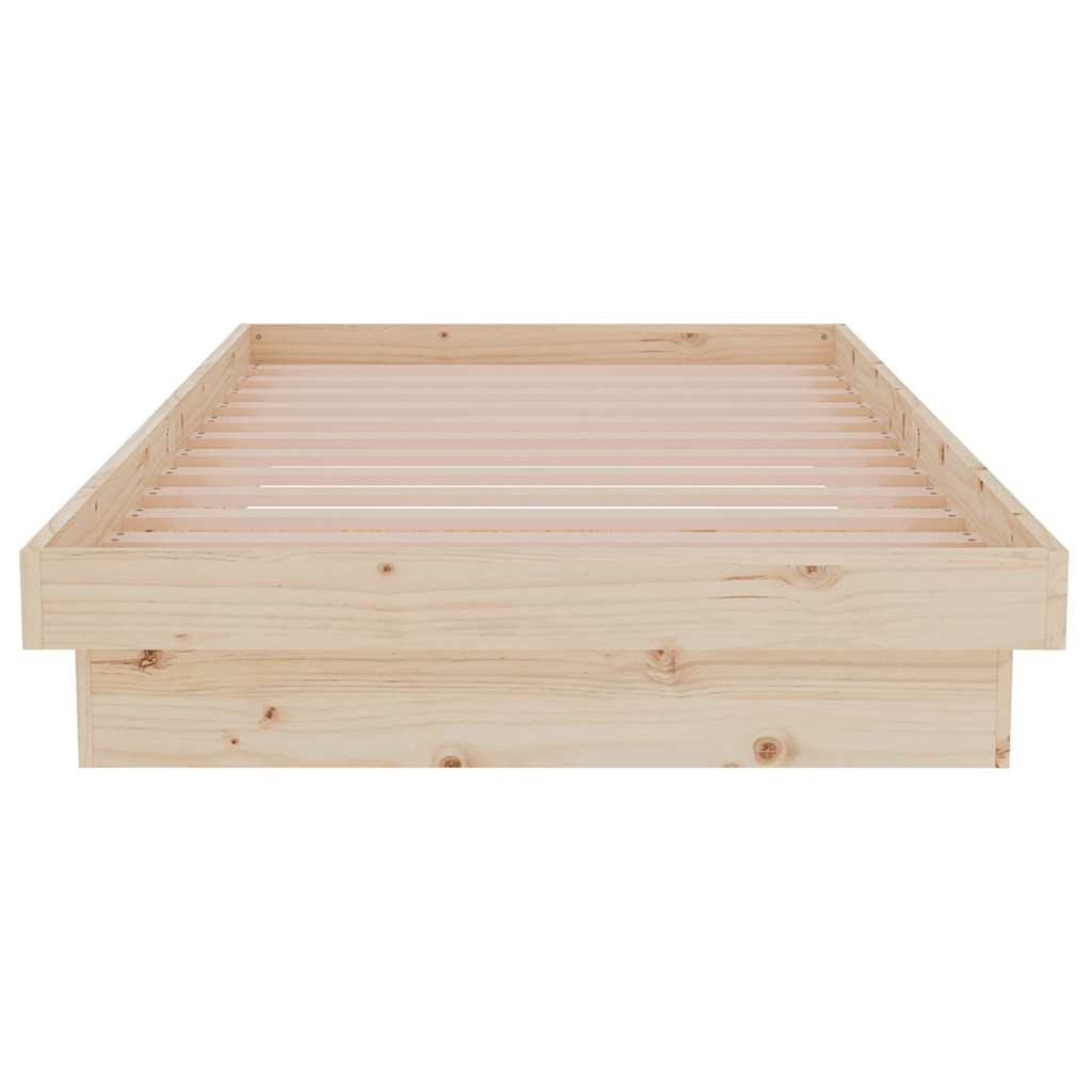 vidaXL Πλαίσιο Κρεβατιού 90 x 190 εκ. από Μασίφ Ξύλο Single