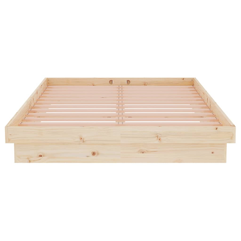 vidaXL Πλαίσιο Κρεβατιού 120 x 190 εκ. από Μασίφ Ξύλο Small Double