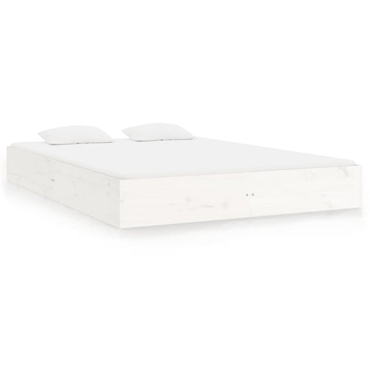 vidaXL Πλαίσιο Κρεβατιού Λευκό 160 x 200 εκ. από Μασίφ Ξύλο