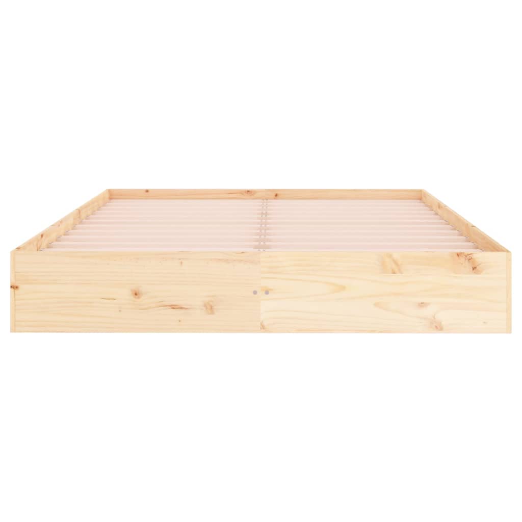 vidaXL Σκελετός Κρεβατιού Χωρίς Στρώμα 140x200 εκ Μασίφ Ξύλο