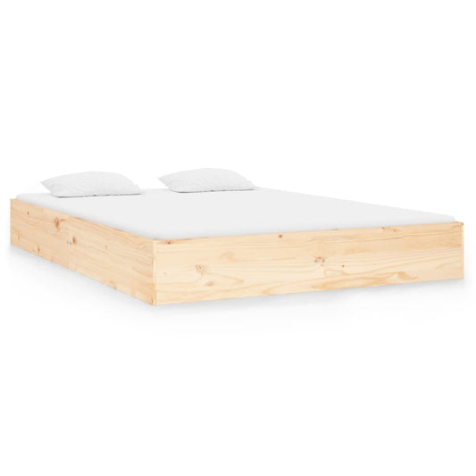 vidaXL Πλαίσιο Κρεβατιού 120 x 190 εκ. από Μασίφ Ξύλο Small Double