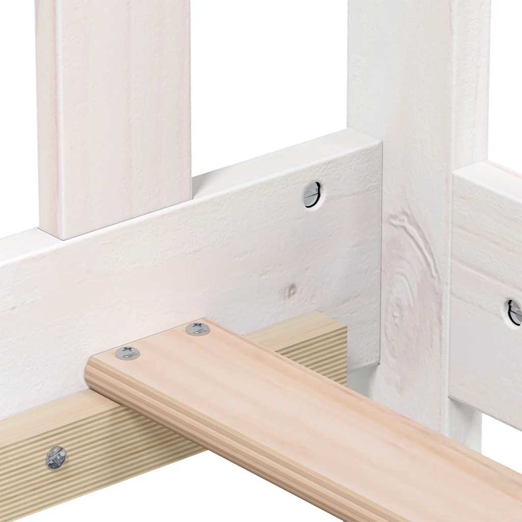 vidaXL Καναπές Κρεβάτι Λευκός 90 x 190 εκ. από Μασίφ Ξύλο Πεύκου