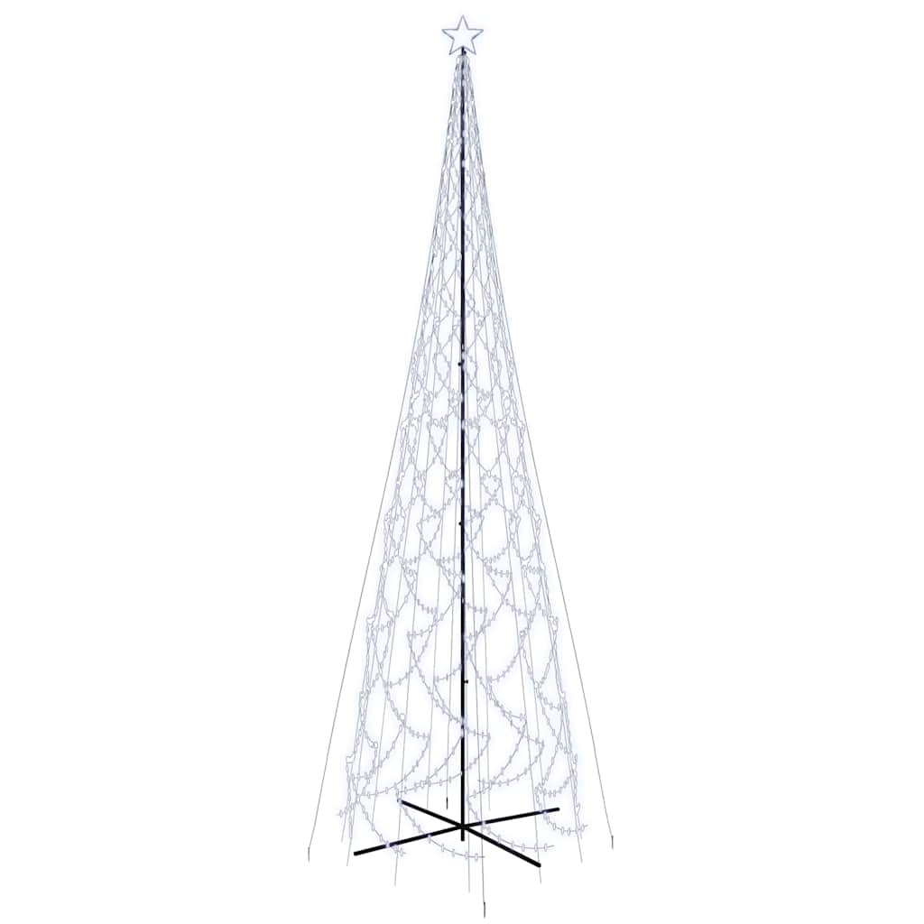 vidaXL Χριστουγεννιάτικο Δέντρο Κώνος 3000 LED Ψυχρό Λευκό 230x800 εκ.