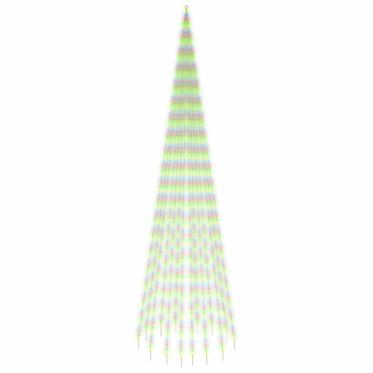 vidaXL Χριστουγεν. Δέντρο για Ιστό Σημαίας 1134 LED Πολύχρωμο 800 εκ.