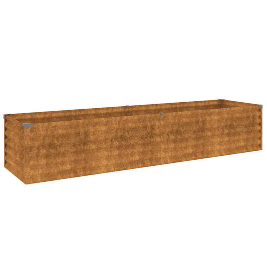 vidaXL Υπερυψωμένο Ζαρντινιέρα Κήπου 194 x 50 x 36 εκ. από Ατσάλι Corten