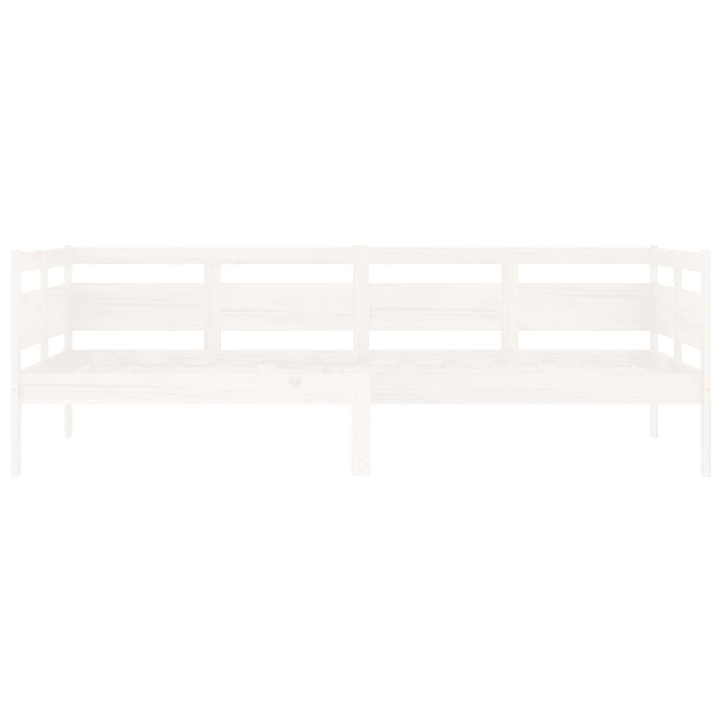 vidaXL Καναπές Κρεβάτι Λευκός 90 x 200 εκ. από Μασίφ Ξύλο Πεύκου