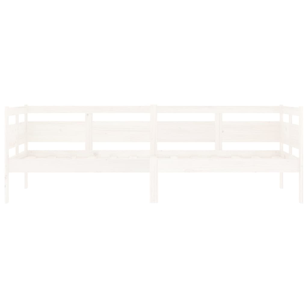 vidaXL Καναπές Κρεβάτι Λευκός 80 x 200 εκ. από Μασίφ Ξύλο Πεύκου