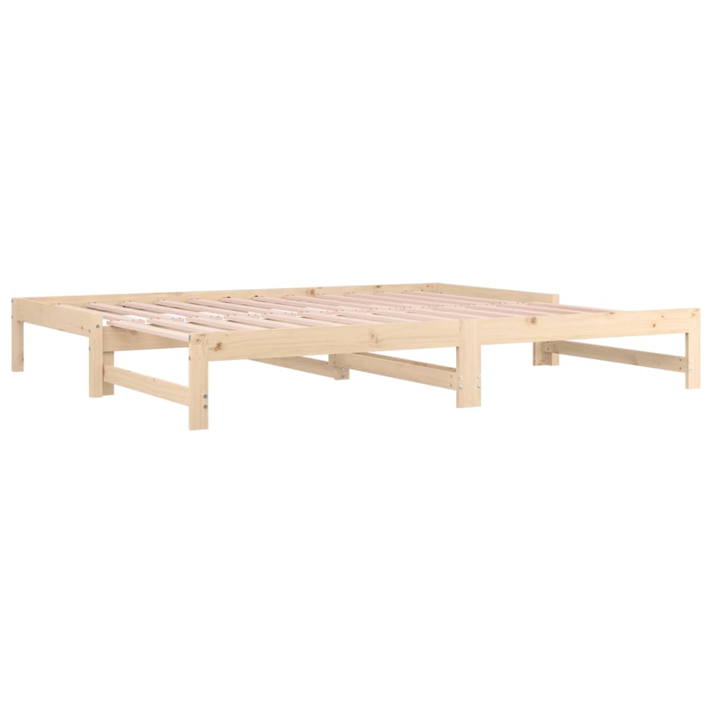 vidaXL Καναπές Κρεβάτι Συρόμενος 2x(90x190) εκ. Μασίφ Ξύλο Πεύκου
