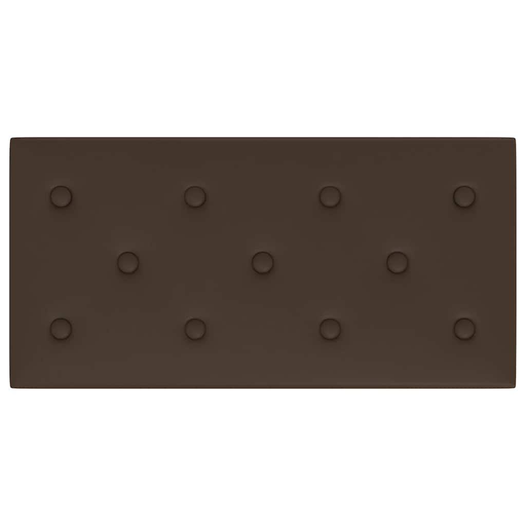 vidaXL Πάνελ Τοίχου 12 τεμ. Καφέ 60 x 30 εκ. 2,16 μ² Συνθετικό Δέρμα
