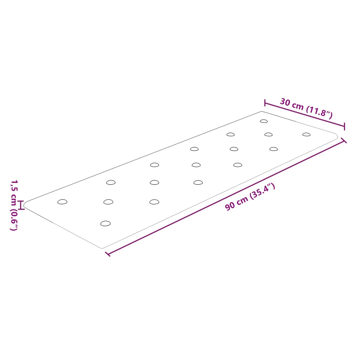 vidaXL Κεφαλάρι Τοίχου 12 pcs Κρεμ 90 x 30 cm Τεχνητό Δέρμα