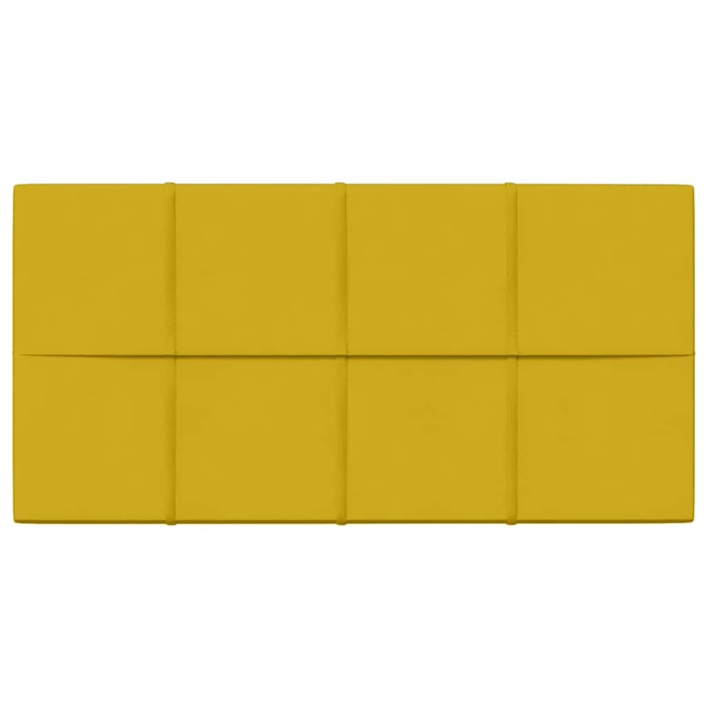 vidaXL Πάνελ Τοίχου 12 τεμ. Κίτρινος 60x30 εκ 2,16 μ² Βελούδο