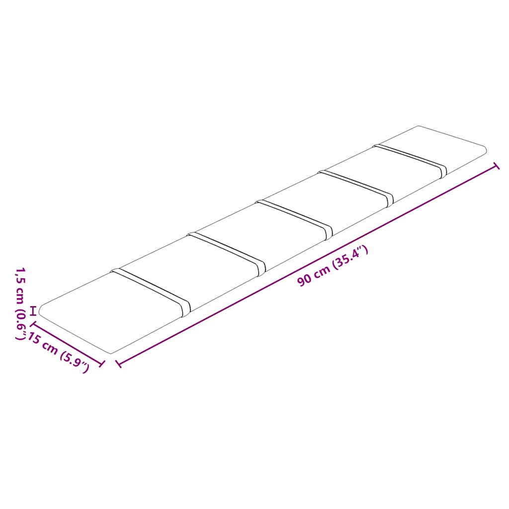 vidaXL Πάνελ Τοίχου 12 τεμ. Ροζ 90x15 εκ. 1,62 μ² Βελούδινα