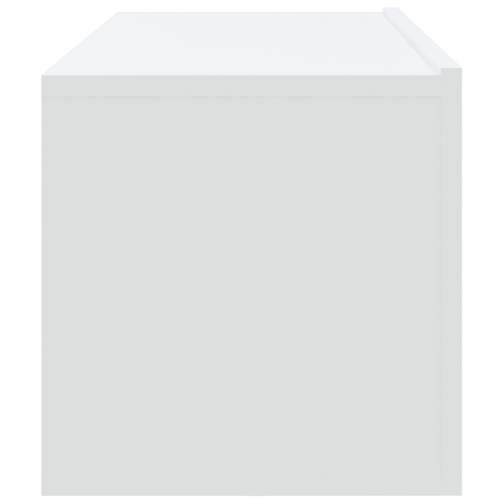 vidaXL Έπιπλα Τηλεόρασης Τοίχου 2 τεμ. Λευκά 100x30x30 εκ. Επεξ. Ξύλο