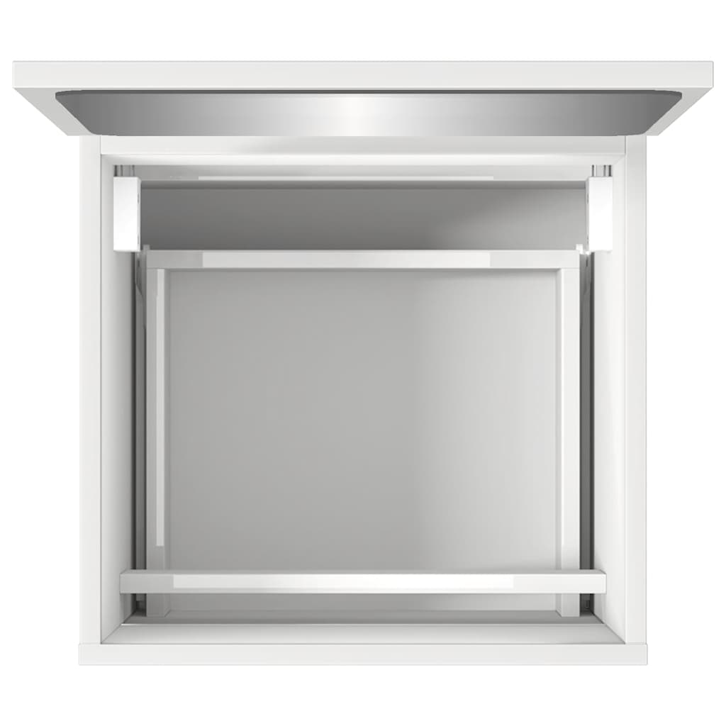 vidaXL Ντουλάπι Μπάνιου με Καθρέφτη Λευκό από Επεξεργασμένο Ξύλο