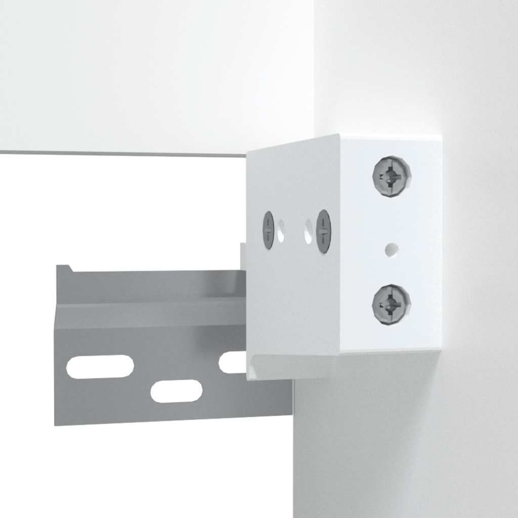 vidaXL Ντουλάπι Μπάνιου με Καθρέφτη Λευκό από Επεξεργασμένο Ξύλο