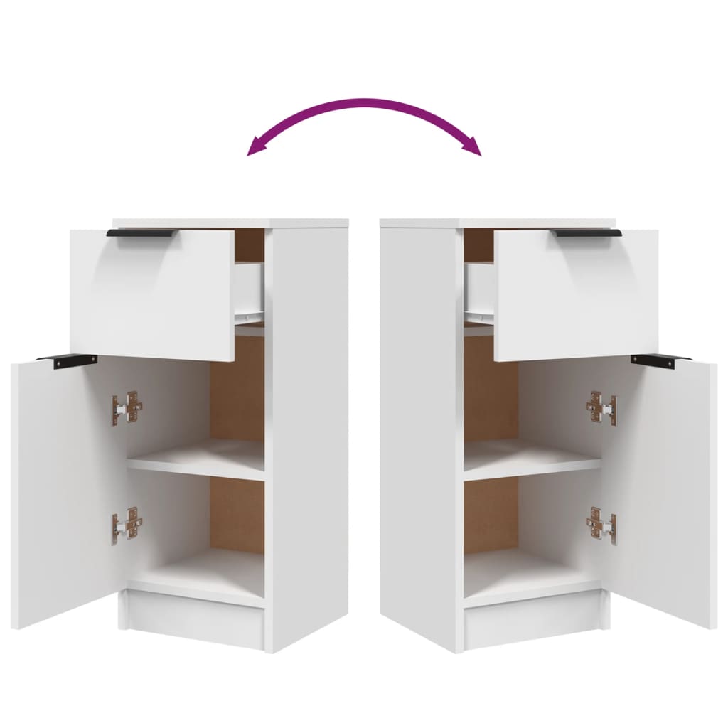 vidaXL Ντουλάπια 2 τεμ. Λευκά 30 x 30 x 70 εκ. από Επεξεργασμένο Ξύλο