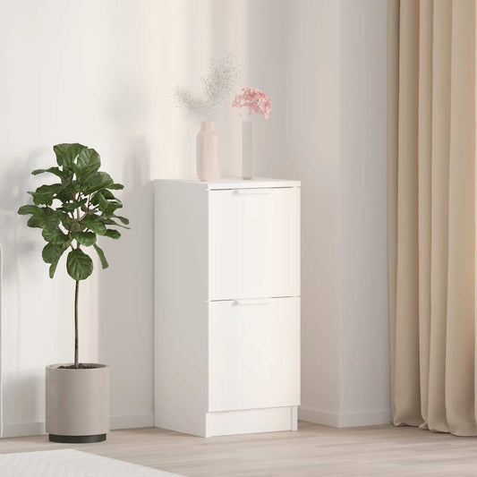 vidaXL Μπουφές Λευκά 30 x 30 x 70 εκ. από Επεξεργασμένο Ξύλο