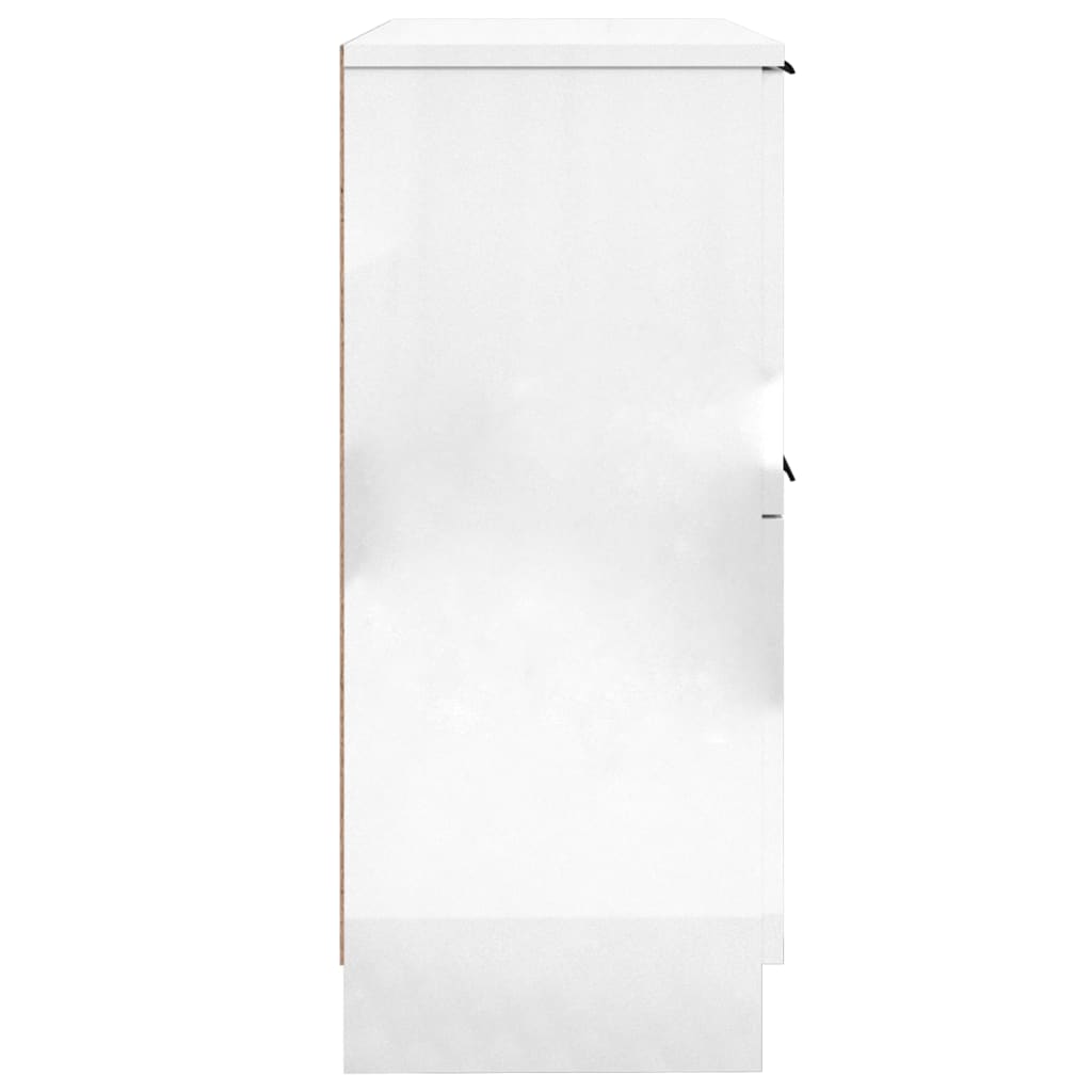 vidaXL Ντουλάπια 2 τεμ. Γυαλ. Λευκό 30x30x70 εκ. Επεξεργασμένο Ξύλο