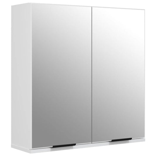 vidaXL Ντουλάπα Καθρέφτη Μπάνιου Λευκή 64 x 20 x 67 εκ.