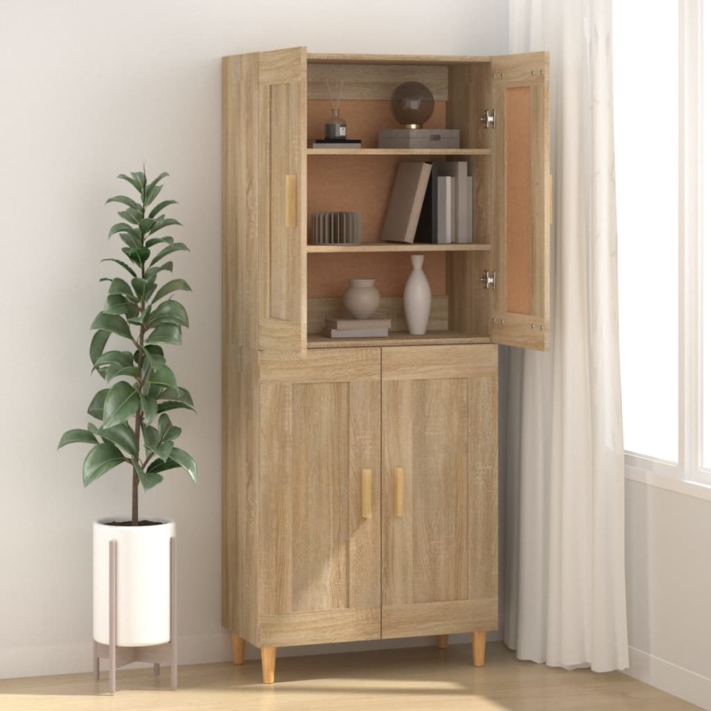 vidaXL Ντουλάπι Sonoma Δρυς 69,5 x 34 x 90 εκ. από Επεξεργασμένο Ξύλο