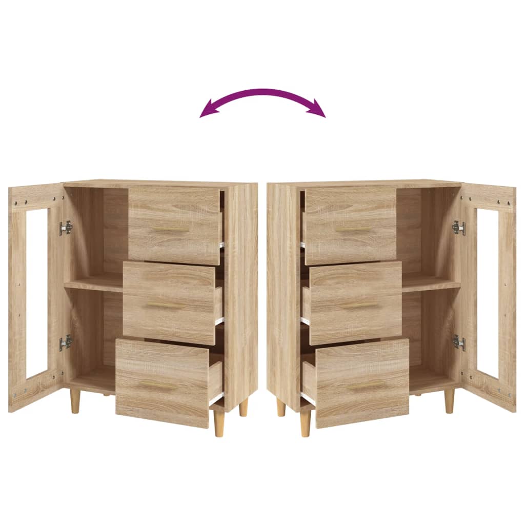 vidaXL Ντουλάπι Sonoma Δρυς 69,5 x 34 x 90 εκ. από Επεξεργασμένο Ξύλο