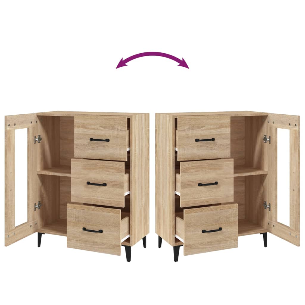 vidaXL Ντουλάπι Sonoma Δρυς 69,5 x 34 x 90 εκ. από Επεξεργασμένο Ξύλο